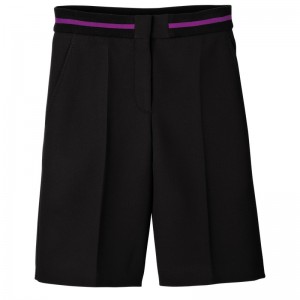 Longchamp Bermuda shorts - Double faced Trousers & shorts Black | MO61-M4KV