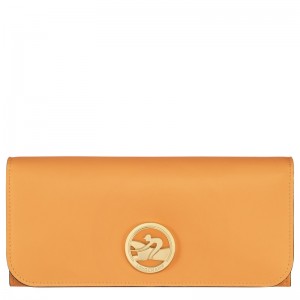 Longchamp Box-Trot Continental wallet - Leather Wallets Apricot | IL18-P3ZU