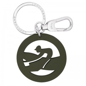 Longchamp Box-Trot Key rings - Leather Key rings Khaki | KY48-F1KN