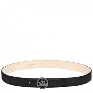 Longchamp Box-Trot Men's belt - Leather Belts Black | ZQ51-Z0YM