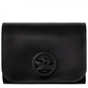 Longchamp Box-Trot Wallet - Leather Wallets Black | HO70-N7YF