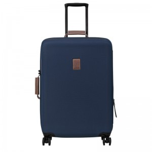 Longchamp Boxford L Suitcase - Recycled canvas Suitcases Blue | JB44-A8FH