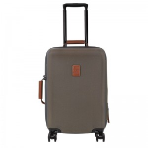 Longchamp Boxford S Suitcase - Recycled canvas Suitcases Brown | BP08-H7QH