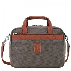 Longchamp Boxford S Travel bag - Recycled canvas Travel bags Brown | RB22-B3TG