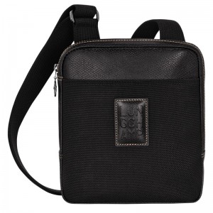 Longchamp Boxford XS Crossbody bag - Recycled canvas Crossbody bags Black | TE67-S3JG