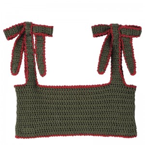 Longchamp Bra - Crochet Tops & Blouses Khaki | LJ94-K1BG