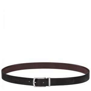 Longchamp Delta Box - Leather Belts Black/Mocha | WG27-K5RA