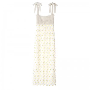 Longchamp Dress - Macramé crochet Dresses & Skirts Ecru | AJ75-B5TZ