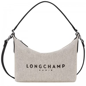 Longchamp Essential S Crossbody bag - Canvas Crossbody bags Ecru | MM28-G2FO