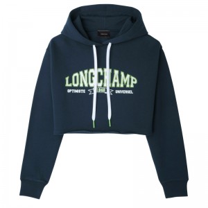 Longchamp Hoodie - Jersey Tops & Blouses Navy | RQ01-Q8LT