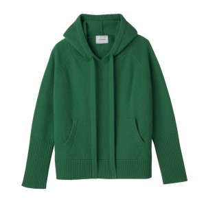 Longchamp Hoodie jumper - Knit Tops & Blouses Green | BC05-Q7QF