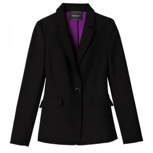 Longchamp Jacket - Double faced Coats & Jackets Black | QJ84-Z2UV