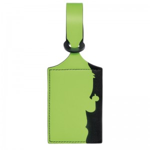 Longchamp LGP Travel Luggage tag - Leather Travel accessories Green Light/Strawberry | HC44-S8VZ