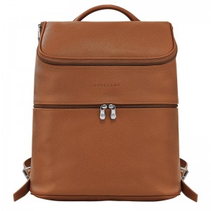 Longchamp Le Foulonné Backpack - Leather Backpacks Caramel | HS15-V3UM