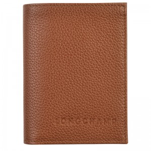 Longchamp Le Foulonné Card holder - Leather Cardholders & Coin purses Caramel | AI21-L7EC