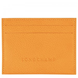 Longchamp Le Foulonné Cardholder - Leather Cardholders & Coin purses Apricot | WX34-W1MM