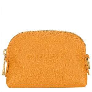 Longchamp Le Foulonné Coin purse - Leather Cardholders & Coin purses Apricot | AR10-K9BG