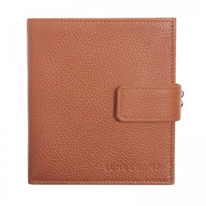 Longchamp Le Foulonné Compact wallet - Leather Wallets Caramel | GL77-M2JM