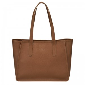 Longchamp Le Foulonné L Tote bag - Leather Shoulder bags Caramel | UW51-Y5OY