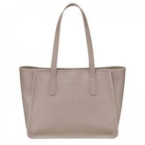 Longchamp Le Foulonné L Tote bag - Leather Shoulder bags Turtledove | OO80-V7EA