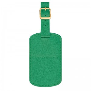 Longchamp Le Foulonné Luggage tag - Leather Travel accessories Green | AN29-T4ZD