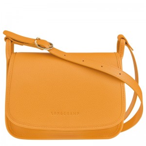 Longchamp Le Foulonné M Crossbody bag - Leather Crossbody bags Apricot | FO34-F6HX