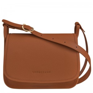 Longchamp Le Foulonné M Crossbody bag - Leather Crossbody bags Caramel | UA83-X9NM