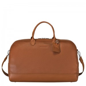 Longchamp Le Foulonné M Travel bag - Leather Travel bags Caramel | NN79-C5EH