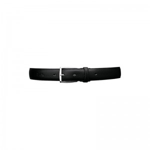 Longchamp Le Foulonné Men's belt - Leather Belts Black | YE92-I8GT