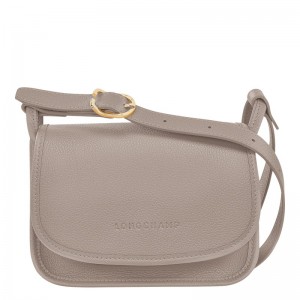 Longchamp Le Foulonné S Crossbody bag - Leather Crossbody bags Turtledove | JI75-F7FF