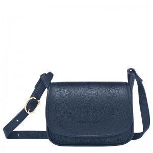 Longchamp Le Foulonné S Crossbody bag - Leather Crossbody bags Navy | VA77-L7HG