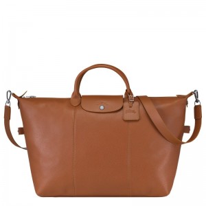 Longchamp Le Foulonné S Travel bag - Leather Travel bags Caramel | DL15-X2HB