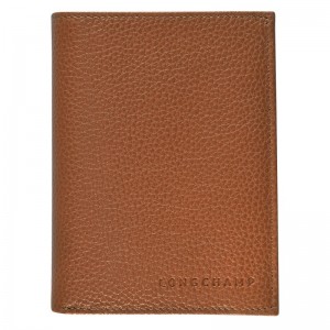 Longchamp Le Foulonné Wallet - Leather Wallets Caramel | TI87-D8RP