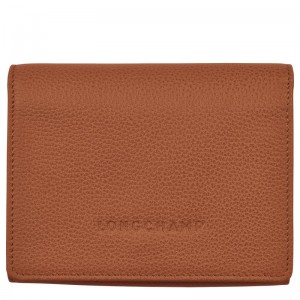 Longchamp Le Foulonné Wallet - Leather Wallets Caramel | VR27-K5IF