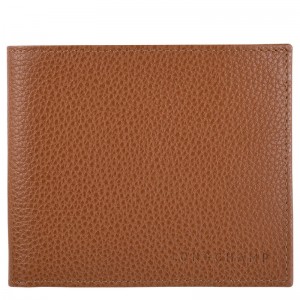 Longchamp Le Foulonné Wallet - Leather Wallets Caramel | XE99-J7WD