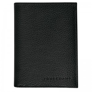 Longchamp Le Foulonné Wallet - Leather Wallets Black | WC28-K5FU