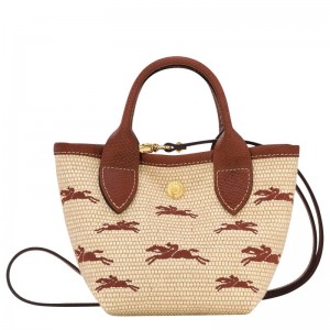 Longchamp Le Panier Pliage XS Basket - Canvas Handbags Brown | LA86-I1IQ