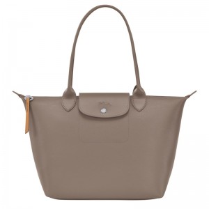 Longchamp Le Pliage City M Tote bag - Canvas Shoulder bags Taupe | KT80-H9TI