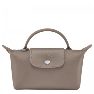 Longchamp Le Pliage City Pouch with handle - Canvas Pouches & Cases Taupe | BE39-Z1TL