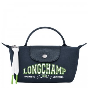 Longchamp Le Pliage Collection Pouch - Canvas Pouches & Cases Navy | OQ02-O1LQ