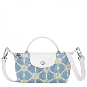 Longchamp Le Pliage Collection Pouch - Canvas Pouches & Cases Sky Blue | BH32-N5EI