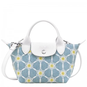 Longchamp Le Pliage Collection XS Handbag - Canvas Handbags Sky Blue | TZ65-M2BP