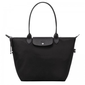 Longchamp Le Pliage Energy L Tote bag - Recycled canvas Shoulder bags Black | XC27-S0MN