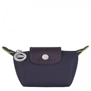 Longchamp Le Pliage Green Coin purse - Recycled canvas Cardholders & Coin purses Bilberry | WW71-Y2DY