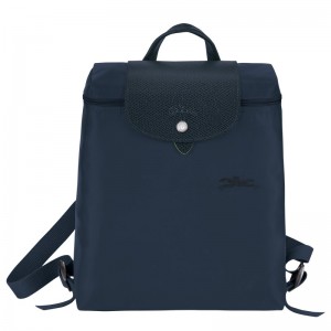 Longchamp Le Pliage Green M Backpack - Recycled canvas Backpacks Navy | MX93-T9PK