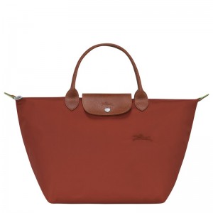 Longchamp Le Pliage Green M Handbag - Recycled canvas Handbags Chestnut | HE64-V8AG