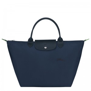 Longchamp Le Pliage Green M Handbag - Recycled canvas Handbags Navy | RG52-C8HV