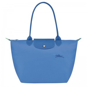 Longchamp Le Pliage Green M Tote bag - Recycled canvas Shoulder bags Cornflower | BI03-O5CW