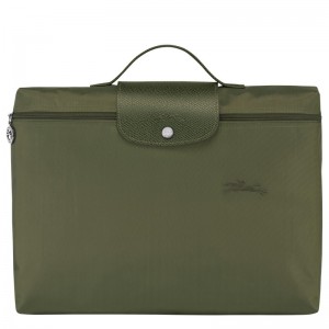 Longchamp Le Pliage Green S Briefcase - Recycled canvas Briefcase Forest | BD54-A7MI