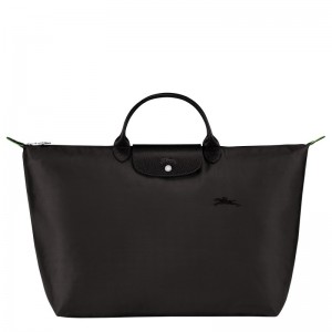 Longchamp Le Pliage Green S Travel bag - Recycled canvas Travel bags Black | UC64-J2OM